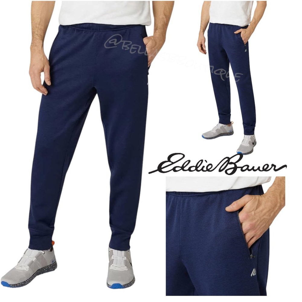 Eddie Bauer Mens Breathable Stretch Wicking Performance Jogger Blue